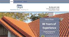 Desktop Screenshot of hamiltonbrosroofing.com